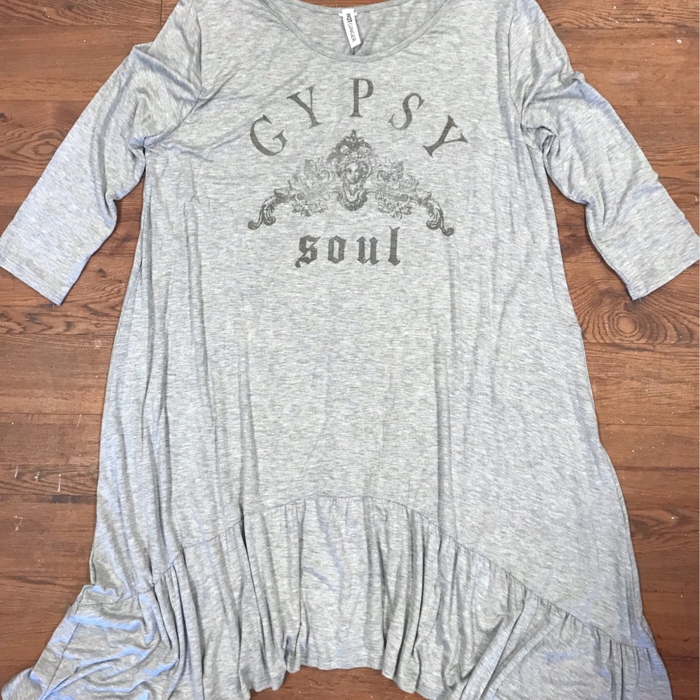 Custom made Jersey Ruffle Gypsy Dress - Picture 2 of 3